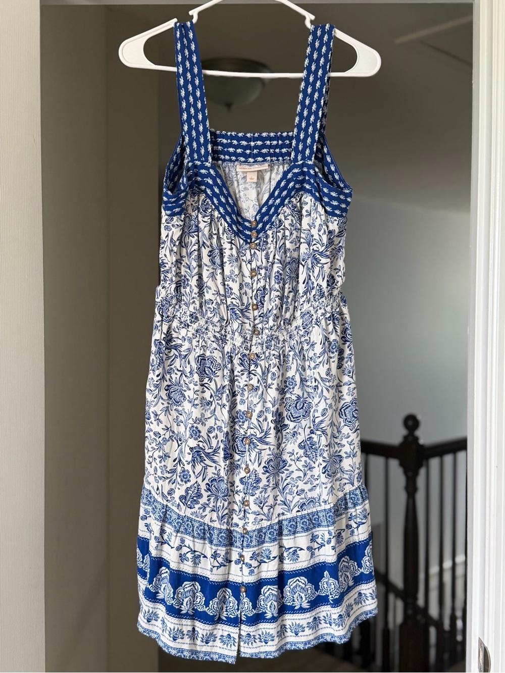 Knox Rose Blue and White Floral Mini Dress
